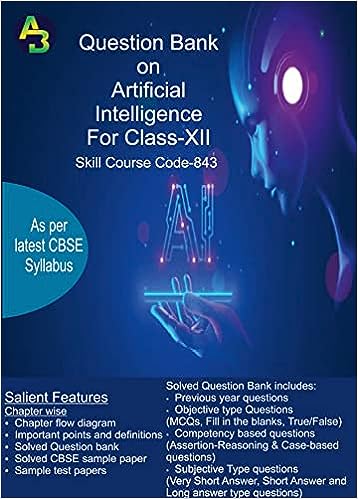 CBSE Class 12 Artificial Intelligence Question Paper 2023 with Answer Key  (February 22, Set 4 - 367)